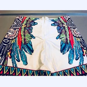 Floral Tribal Print Shorts